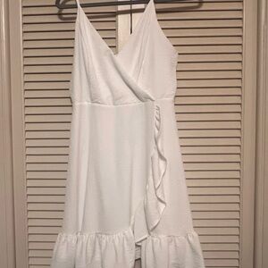 Altar’d State White Ruffle Mini Dress Size Medium